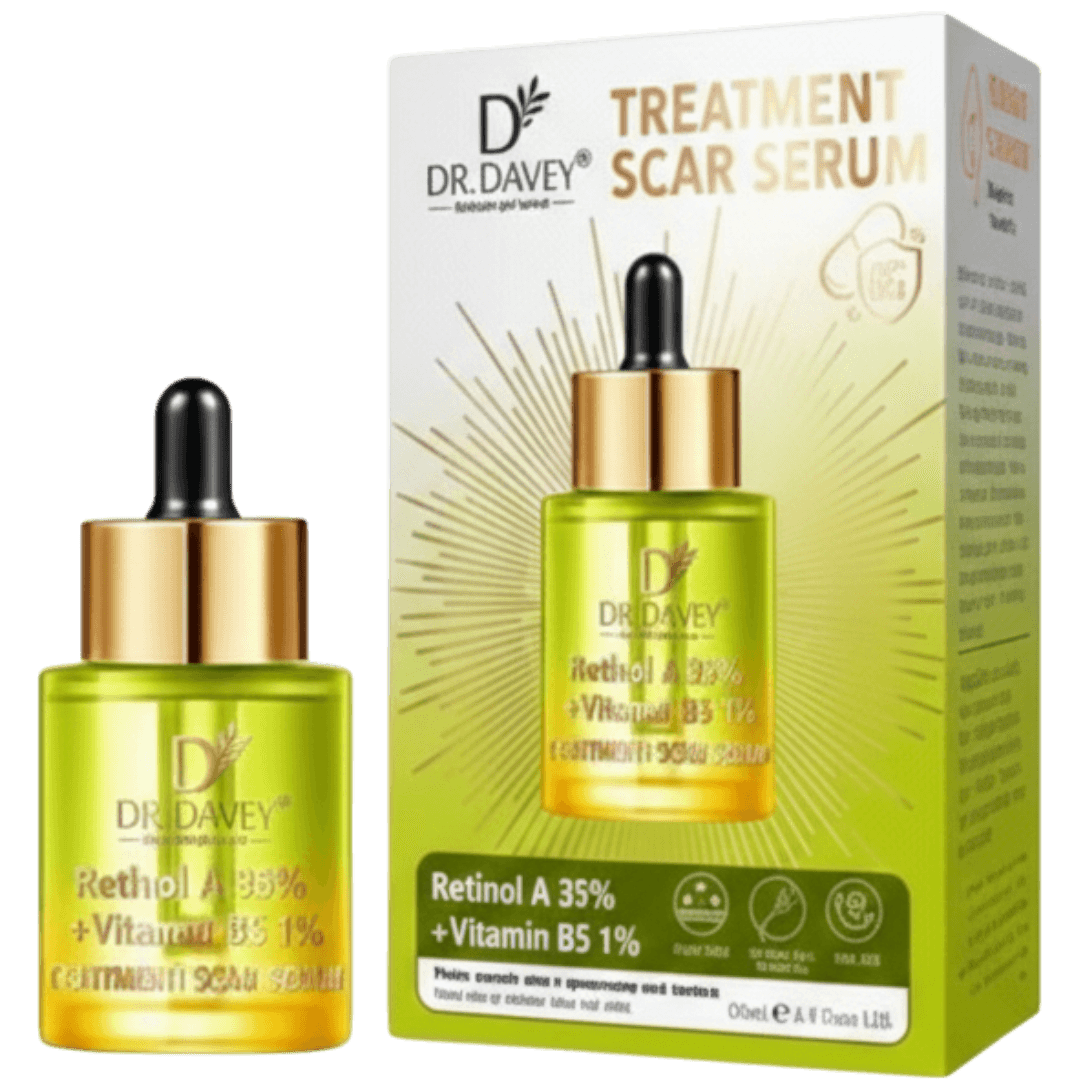 DR. DAVEY Treatment Scar Serum – 50ml Retinol A 35% + Vitamin B5 1% | Advanced Skin Repair & Lightening Formula for Face & Body | Professional Moisturizing & Nourishing Treatment (DV-6723)