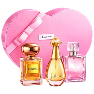 Romantic Heart-Shaped Perfume Gift Set for Women – 3 Pcs Mini EDP Fragrance Collection