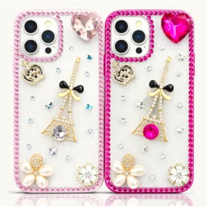 Dual Decorative phone cases with rhinestones