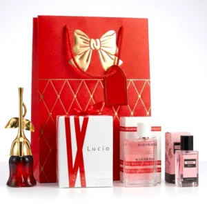 Lucio Warm Kiss Women’s Luxury Perfume Gift Set with Elegant Red Gift Bag
