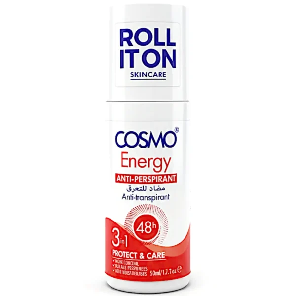 Cosmo Energy 3-in-1 Anti-Perspirant Roll-On – 48H Sweat & Odor Protection, Moisturizing Underarm Care (50ml)