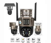 solar security camera with 4g sim card enables for 360 degree rotation