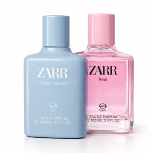 ZARR Forever and Always perfume bundle featuring Zarr Forget Me Not and Zarr Pink for men and women in Nigeria-standing bottles