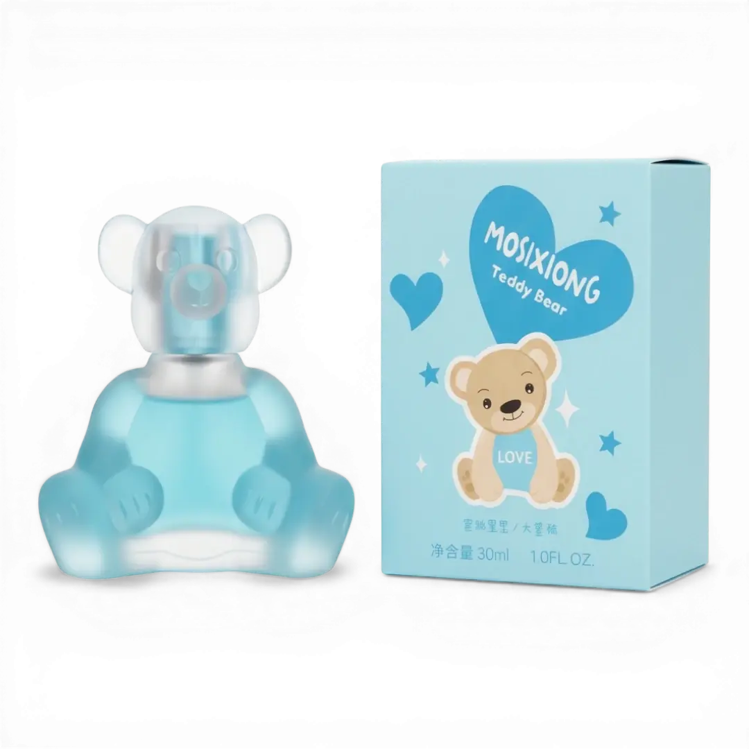 Blue MOSIXIONG Teddy Bear Perfume Bottle