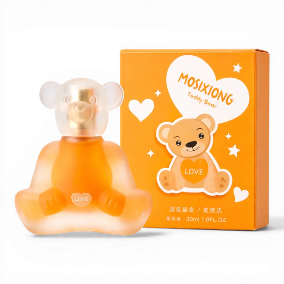 orange MOSIXIONG Teddy Bear Perfume Bottle
