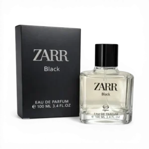ZARR Black Perfume 100ml men fragrance bottle and packaging