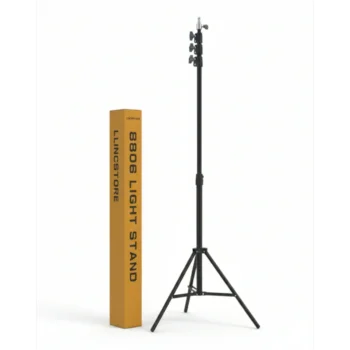 2.1m Multi-function Tripod Stand with Phone Holder Clamp for Smartphone Ring Light Tripod
