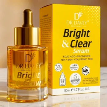 Home 16 Bright & Clear (Glow) Serum 50ml - with Kojic Acid, Niacinamide, AHA & BHA - Targets Fine Lines & Uneven Skin Tone