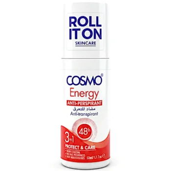 Cosmo Energy 3-in-1 Anti-Perspirant Roll-On – 48H Sweat & Odor Protection, Moisturizing Underarm Care (50ml)