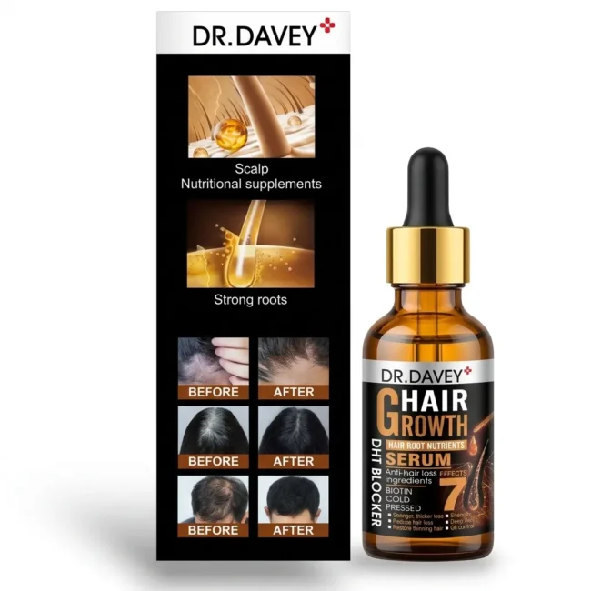 Hair-growth-serum-backview-Davey.webp Hair growth serum backview Davey - Dr. Davey Hair Growth Serum 60ml - with Biotin & Ginger - Anti-Hair Loss & DHT Blocker