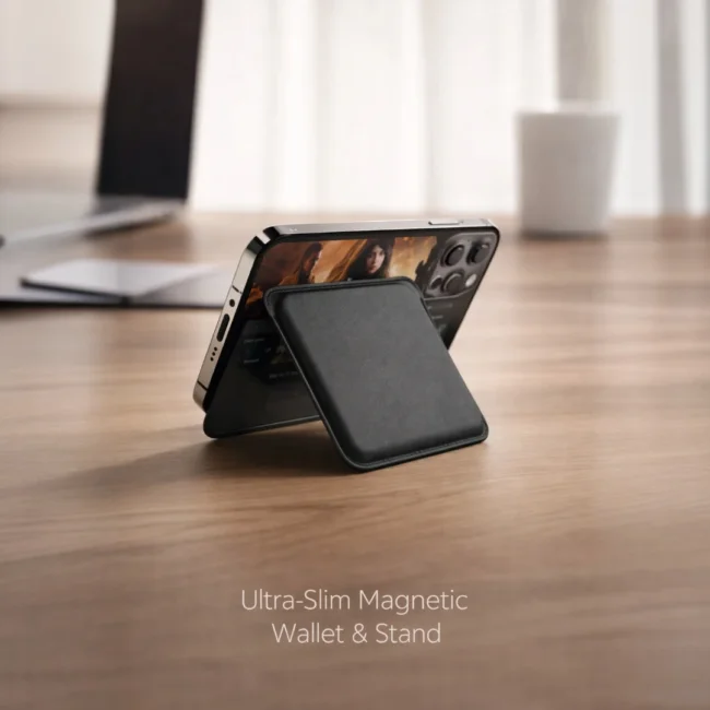 Magsafe-wallet-collection-3.webp Magsafe wallet collection 3 - MagSafe Leather Wallet Stand – Premium Magnetic Card Holder with Foldable Phone Stand