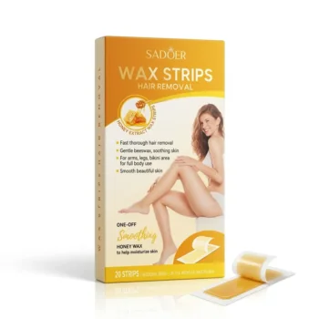 Home 9 SADOER Hair Removal Wax Strips - 100g - For Smooth & Silky Skin - Easy & Quick Use - All Skin Types