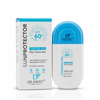 DR.DAVEY® SunProtector SPF60+ PA+++ Triple UV Elixir – Hydrating, Non-Greasy, Fast-Absorbing Sunscreen (Face & Body)
