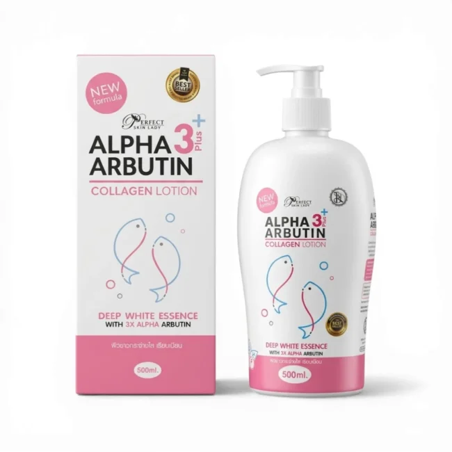 alpha arbutin 3 plus collagen lotion body perfect skin lady beauty - Perfect Skin Lady Alpha Arbutin 3 Plus Collagen Lotion (500ml)