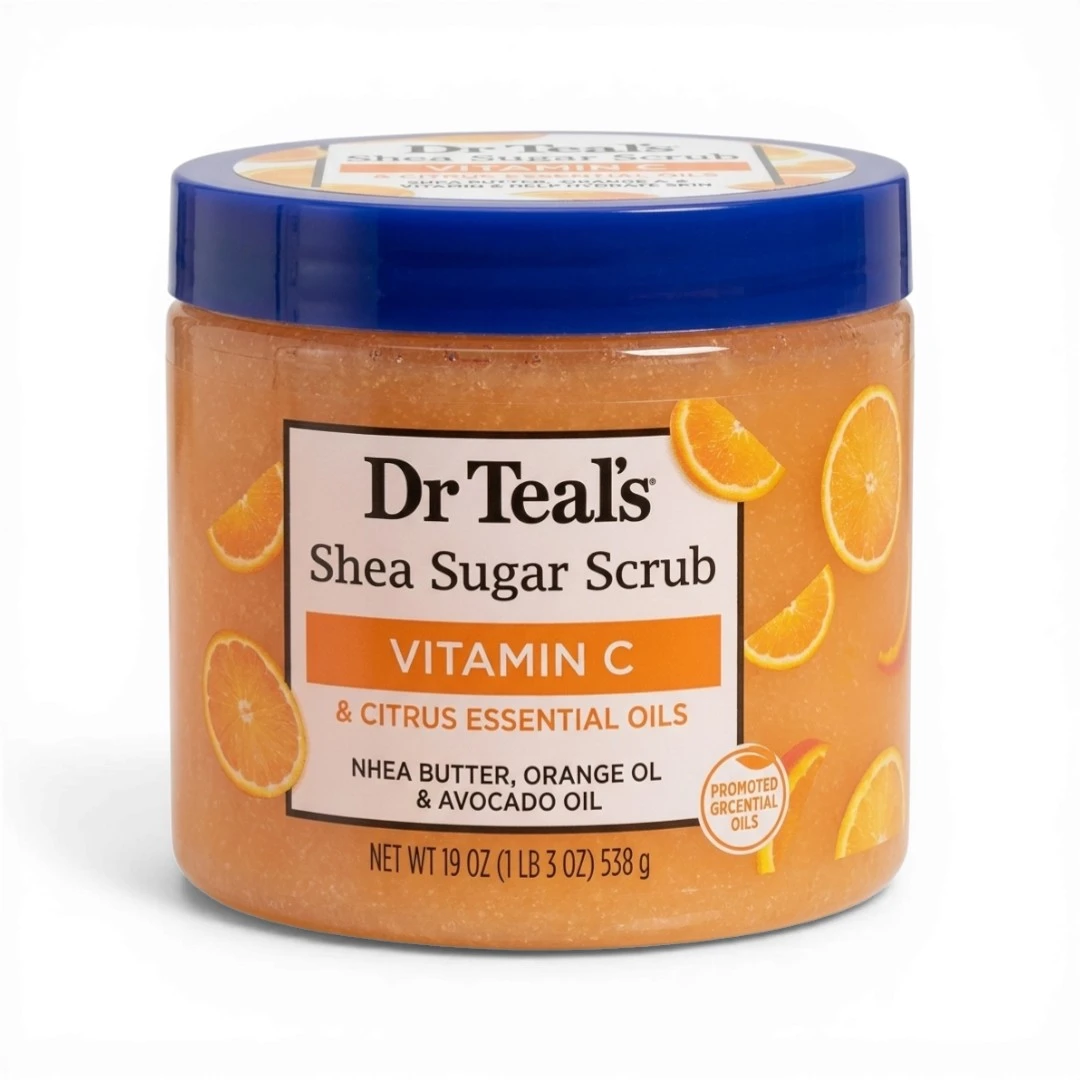 Home 50 Dr Teals Shea Sugar Scrub Vitamin C Exfoliating Body Scrub (19 oz)