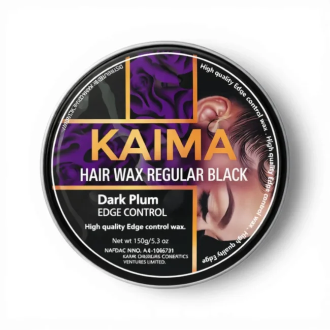 kaima-hair-wax-with-dark-plum-edge-control-beauty.webp kaima hair wax with dark plum edge control beauty - KAIMA Dark Plum Edge Control Hair Wax Regular Black (150g)
