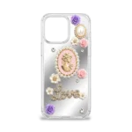Victorian Love Pearl Case – iPhone Luxury Floral Rhinestone Protective Cover 2 Luxury Victorian love pearl iphone case with floral embellishments and rhinestone detailing