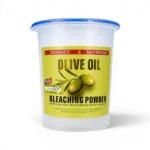 Essence Nutrition Olive Oil Bleaching Powder Hair Lightener (400g) 2 A 400g tub of Essence Nutrition Olive Oil Bleaching Powder with a yellow label and blue lid.
