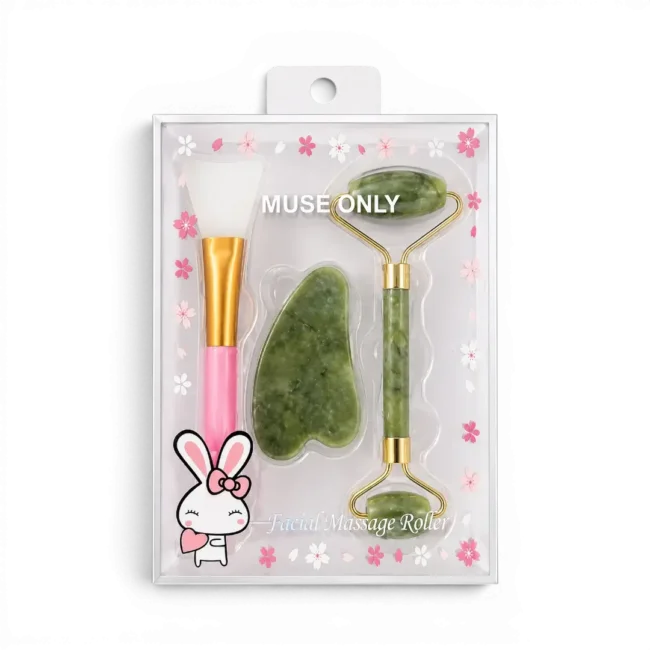 muse-only-jade-beauty-wheel Muse Only Jade Beauty Wheel facial massage roller and gua sha set in pink blossom packaging