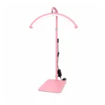 Half Moon LED Lamp 23-Inch Adjustable Beauty Floor Light with Phone Holder 5 pink-half-moon-led-lash-lamp